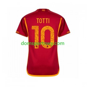 Koszulka AS Roma Totti 10 Domowe Koszulki Piłkarskie 2023-2024 Krótki Rękaw